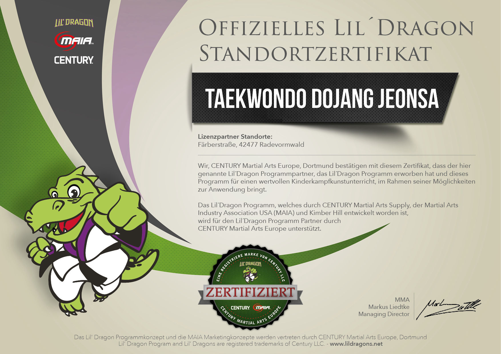 Lil Dragon Training bei Dojang Jeonsa
